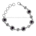925 Sterling Silver with Purple Amethyst Gemstone Designer Bracelet for All Occasion